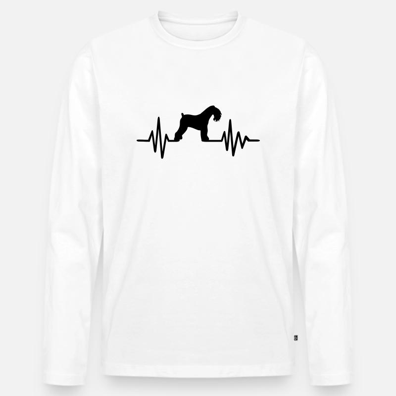 Kerry Blue Terrier - Männer Premium Bio Langarmshirt - Weiß