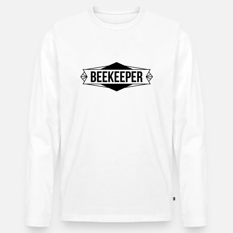 Imker - Männer Premium Bio Langarmshirt - Weiß