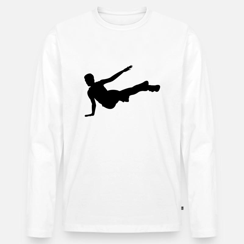 breakdancer - Männer Premium Bio Langarmshirt - Weiß