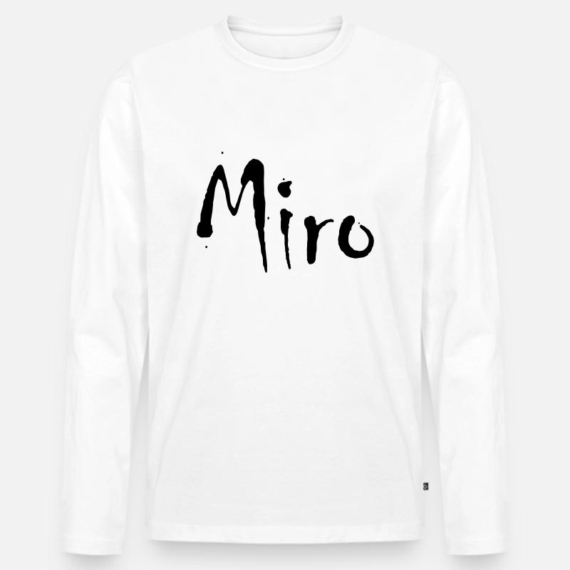 miro - Männer Premium Bio Langarmshirt - Weiß