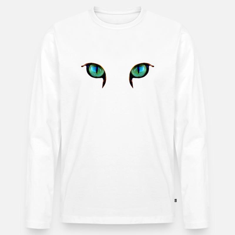 Blick - Männer Premium Bio Langarmshirt - Weiß