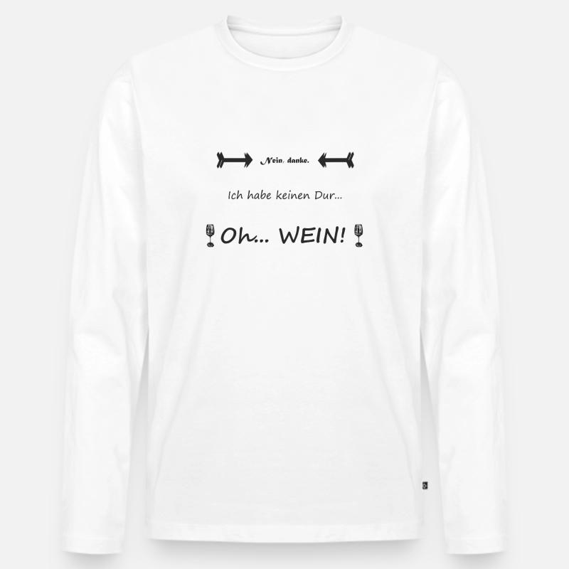 Durst, schwarz - Männer Premium Bio Langarmshirt - Weiß