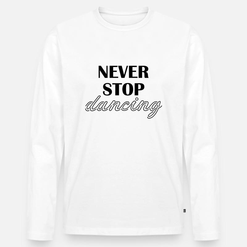 Dancing Dance Music - Männer Premium Bio Langarmshirt - Weiß