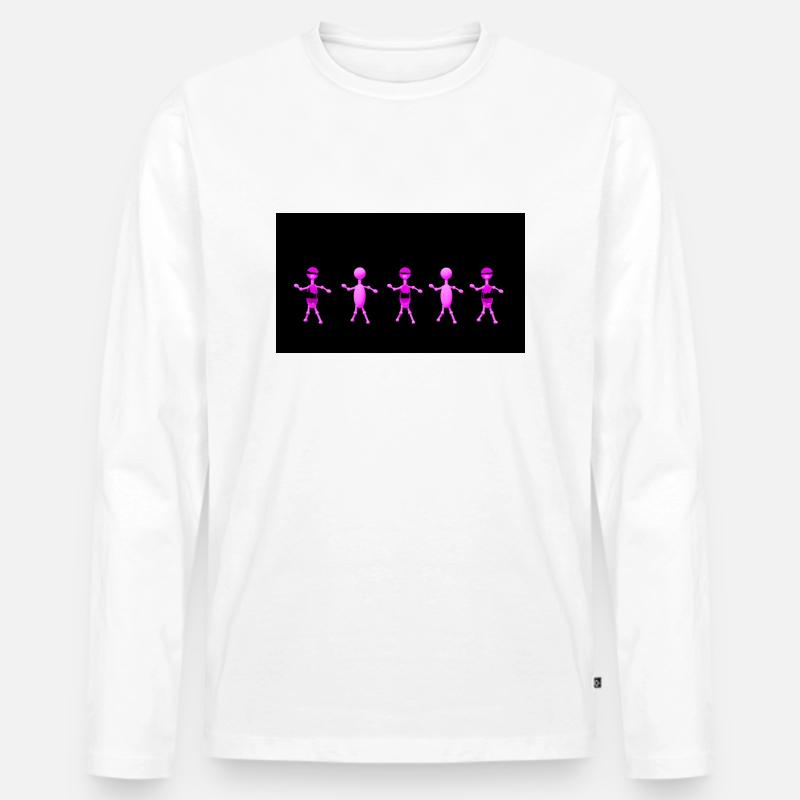 Figuren - Männer Premium Bio Langarmshirt - Weiß