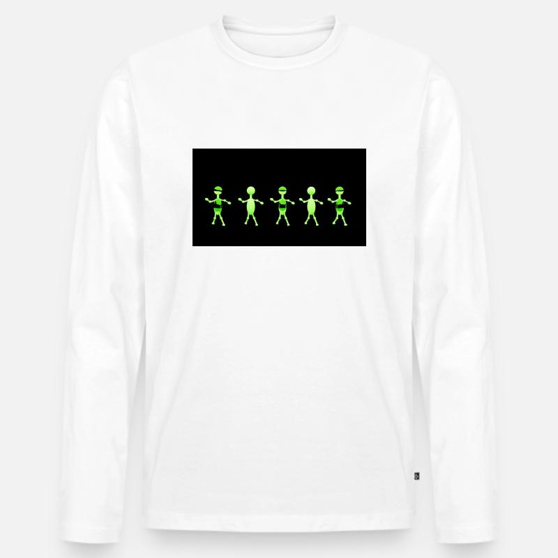 Figuren - Männer Premium Bio Langarmshirt - Weiß