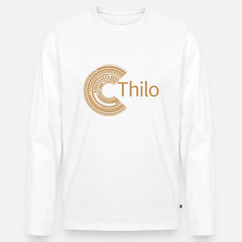 Für Thilo - Männer Premium Bio Langarmshirt - Weiß