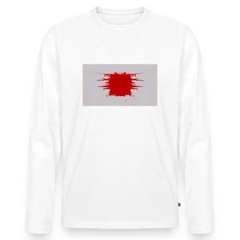 Shard Cube - Men's Premium Organic Long Sleeve Shirt - white - Front - Nico (187cm)