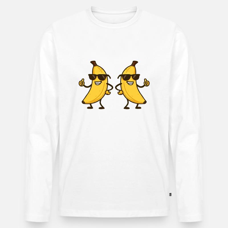 babane comic cool 2 - Männer Premium Bio Langarmshirt - Weiß