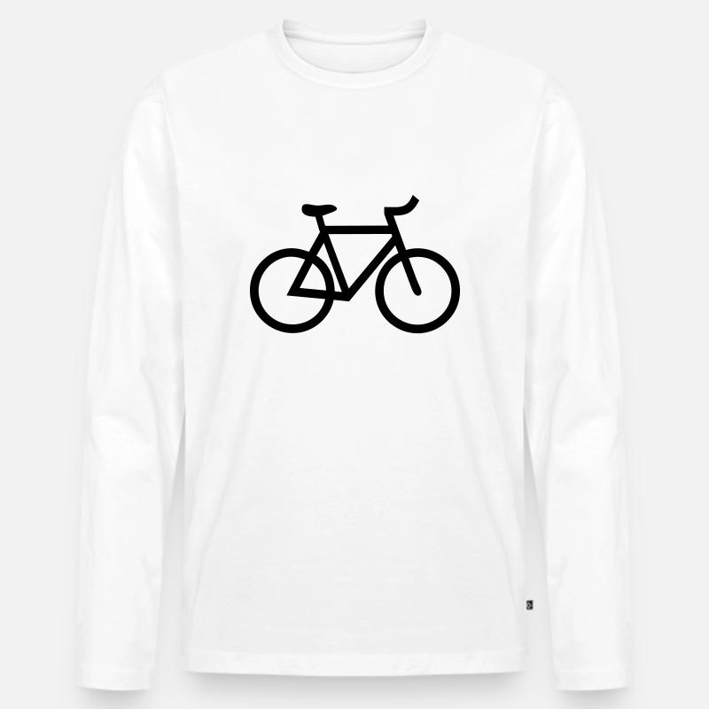 Fahrrad - Männer Premium Bio Langarmshirt - Weiß