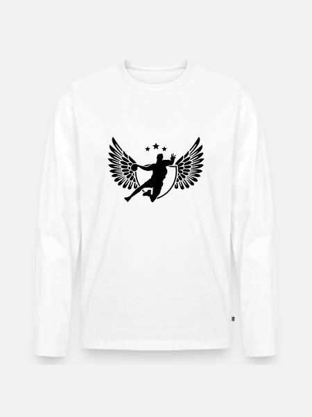 handball - Men's Premium Organic Long Sleeve Shirt - white