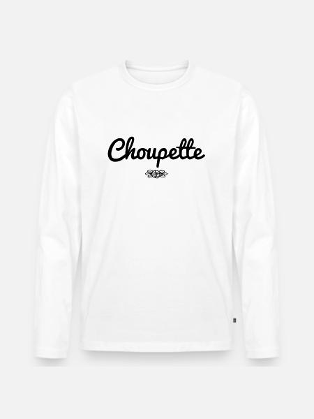 Choupette - T-shirt manches longues Premium bio Homme - blanc