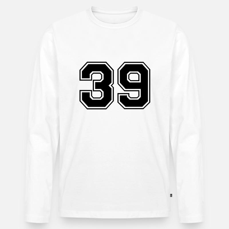 39 - Männer Premium Bio Langarmshirt - Weiß