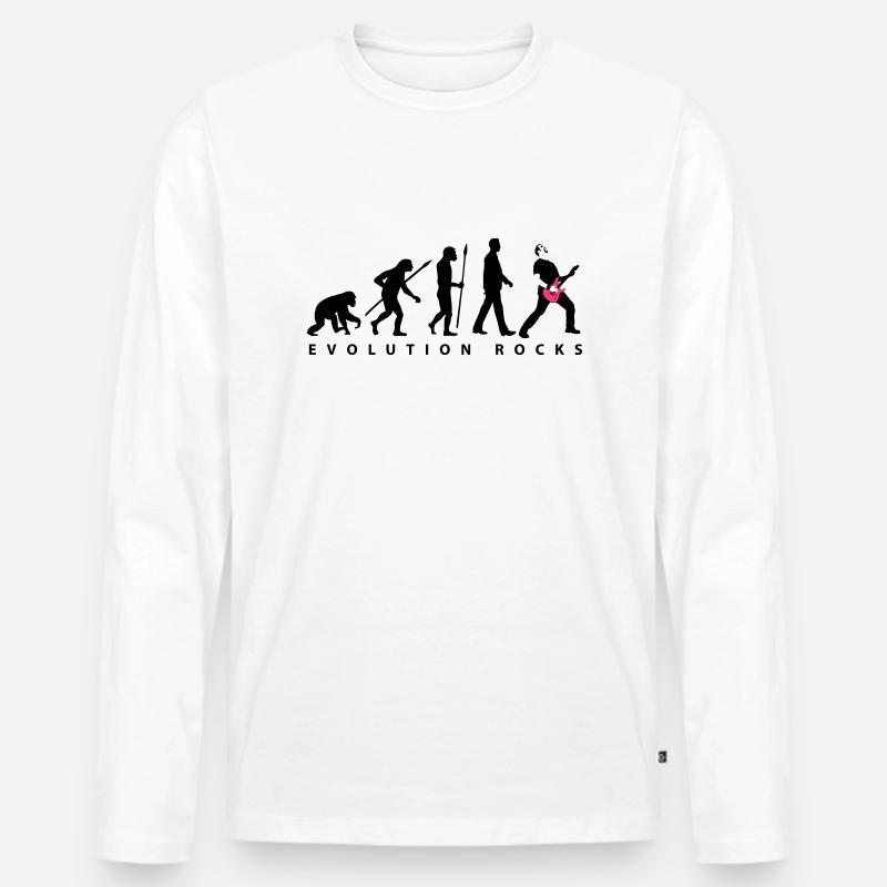 evolution_rocks_032012_b_2c - Männer Premium Bio Langarmshirt - Weiß