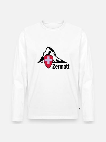 zermatt - Men's Premium Organic Long Sleeve Shirt - white
