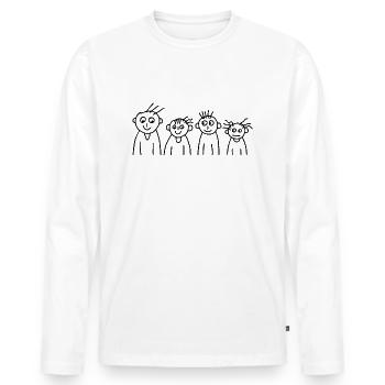 Family Friends People People - Men's Premium Organic Long Sleeve Shirt - white - Front - Nico (187cm)