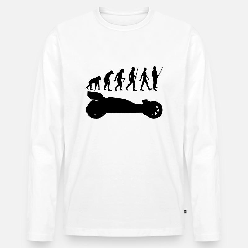 Evolution rc car - Männer Premium Bio Langarmshirt - Weiß