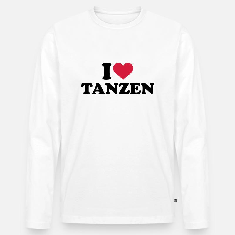 Tanzen - Männer Premium Bio Langarmshirt - Weiß