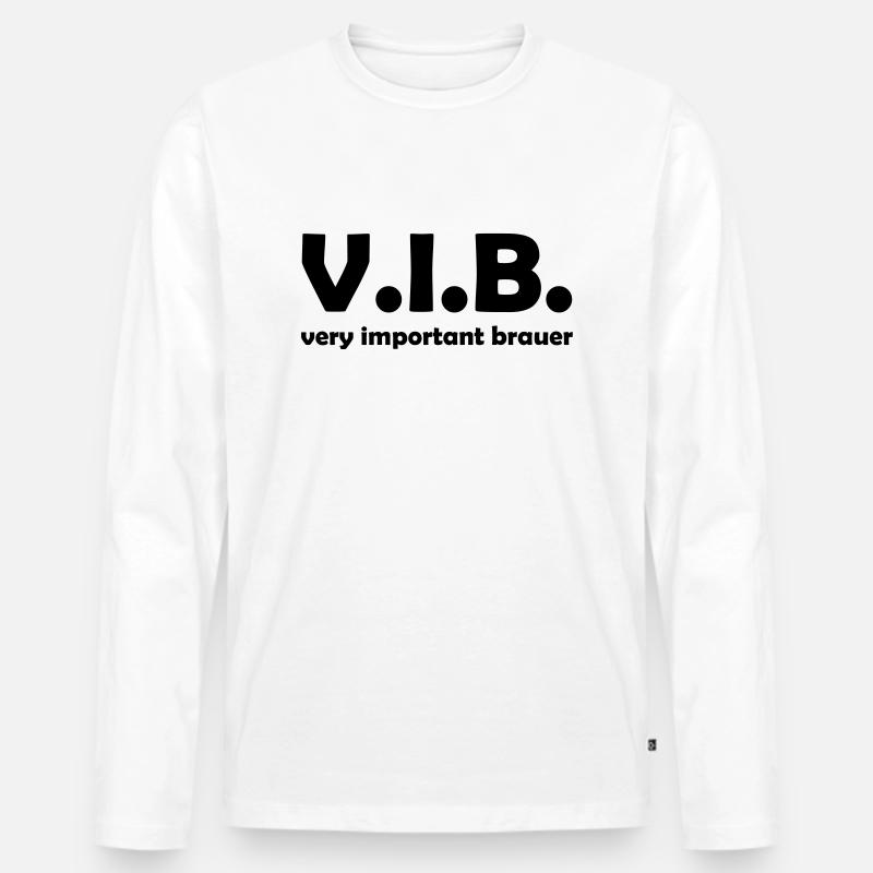 brauer - Männer Premium Bio Langarmshirt - Weiß