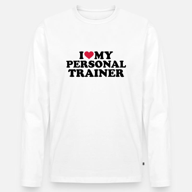 Personal Trainer - Männer Premium Bio Langarmshirt - Weiß