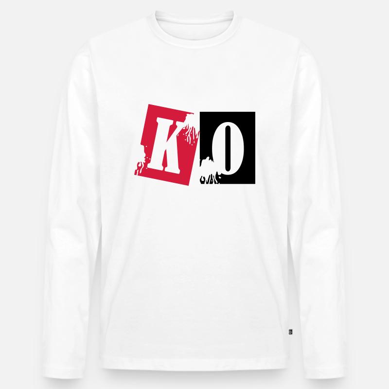 ko_boxing_02 - Männer Premium Bio Langarmshirt - Weiß