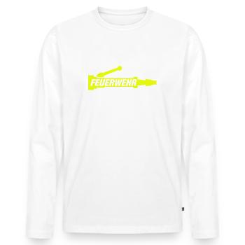 BEAM PIPE - Men's Premium Organic Long Sleeve Shirt - white - Front - Nico (187cm)