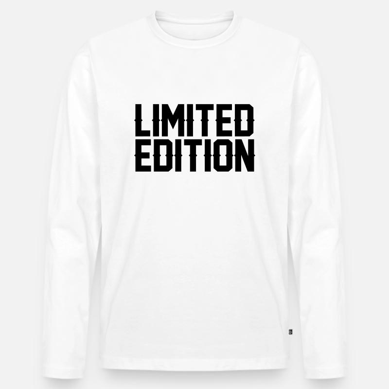 Limited Edition - Männer Premium Bio Langarmshirt - Weiß
