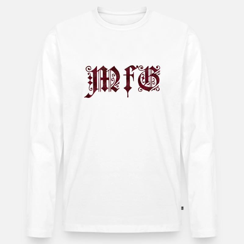 Mit freundlichen Grüßen - Männer Premium Bio Langarmshirt - Weiß
