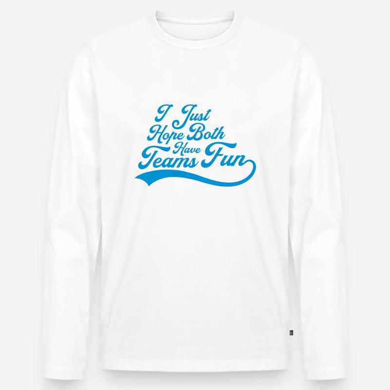 Both Teams Have Fun - Männer Premium Bio Langarmshirt - Weiß
