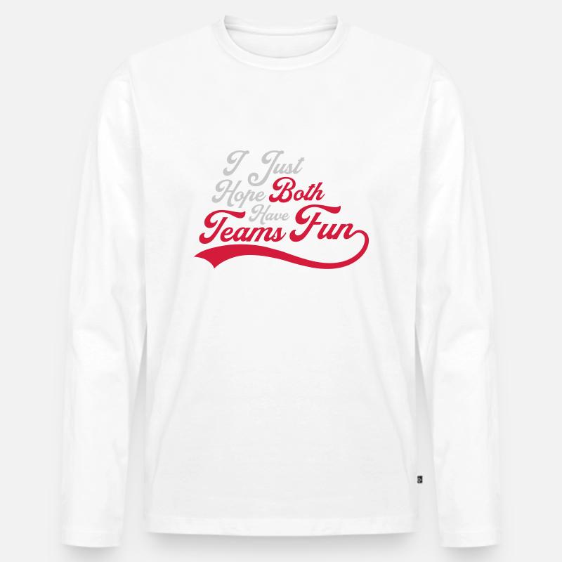 Both Teams Have Fun - Männer Premium Bio Langarmshirt - Weiß