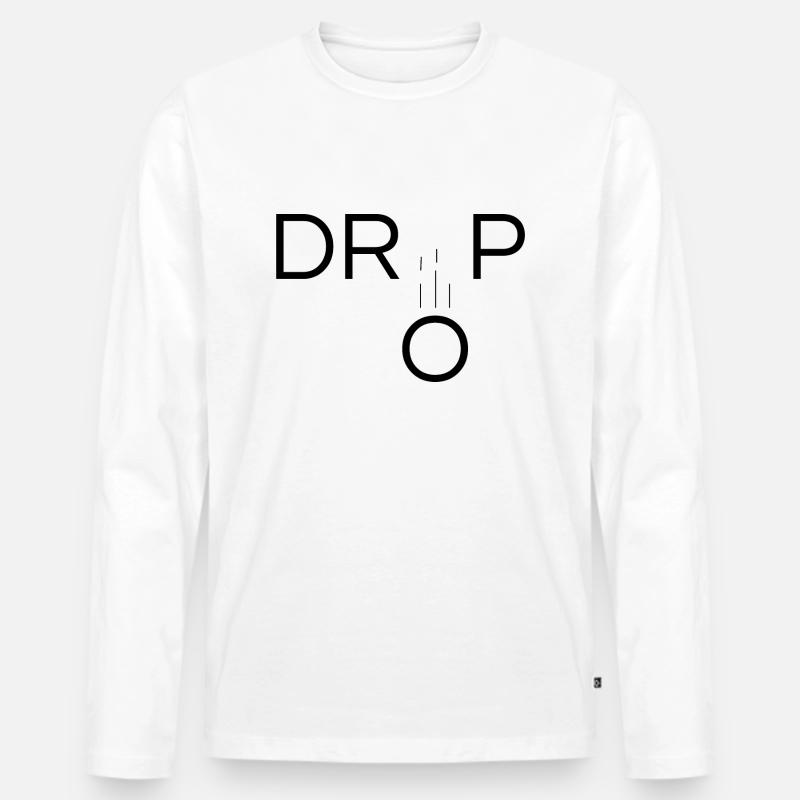 Original Drop Geschenk - Männer Premium Bio Langarmshirt - Weiß