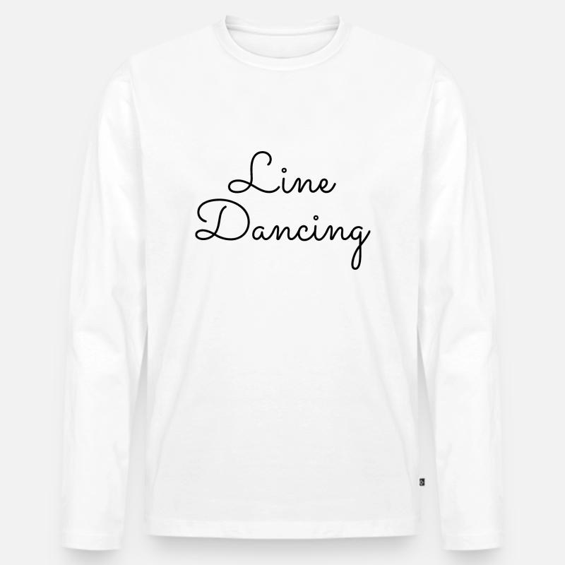 Dancing Dance Music - Männer Premium Bio Langarmshirt - Weiß