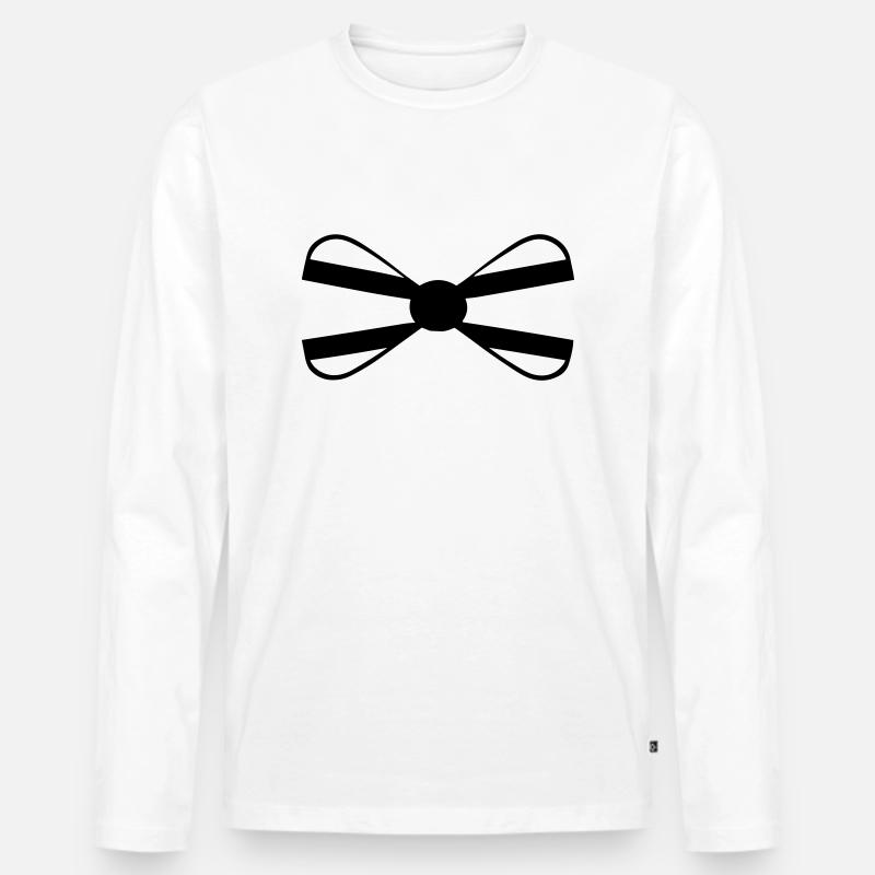 Binden - Männer Premium Bio Langarmshirt - Weiß