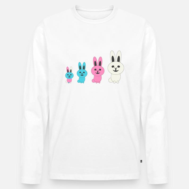 Evolution süss - Männer Premium Bio Langarmshirt - Weiß