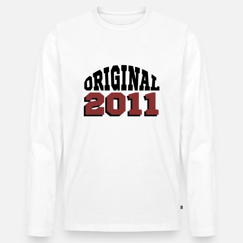 Ursprünglich: 2011 - Männer Premium Bio Langarmshirt - Weiß