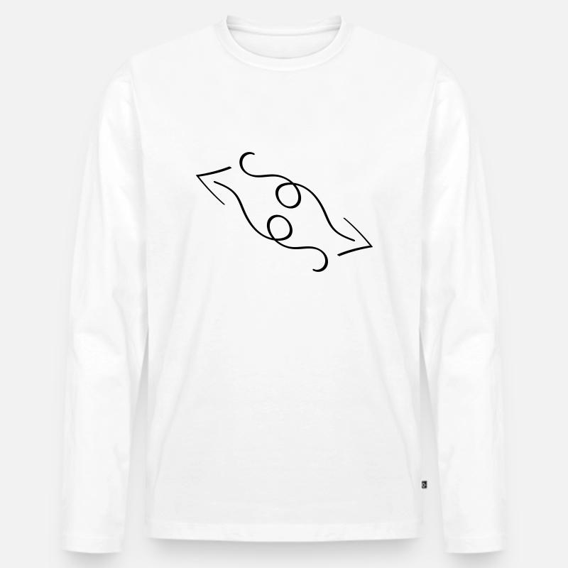 pfeile - Männer Premium Bio Langarmshirt - Weiß