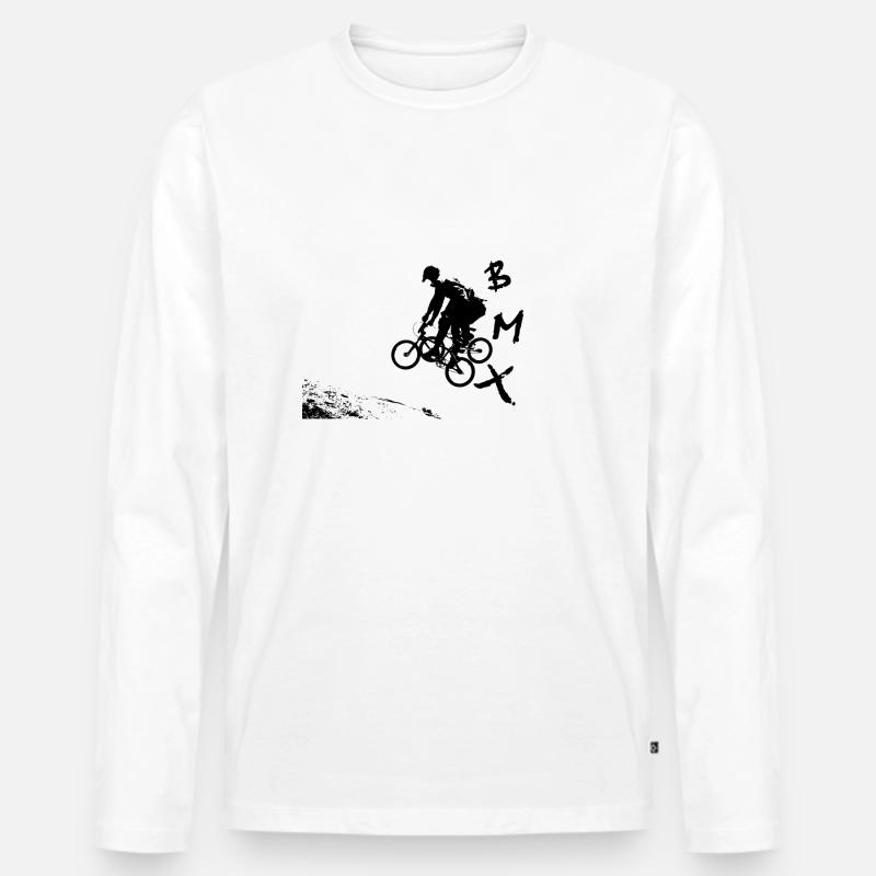 BMX (BMK) - Männer Premium Bio Langarmshirt - Weiß