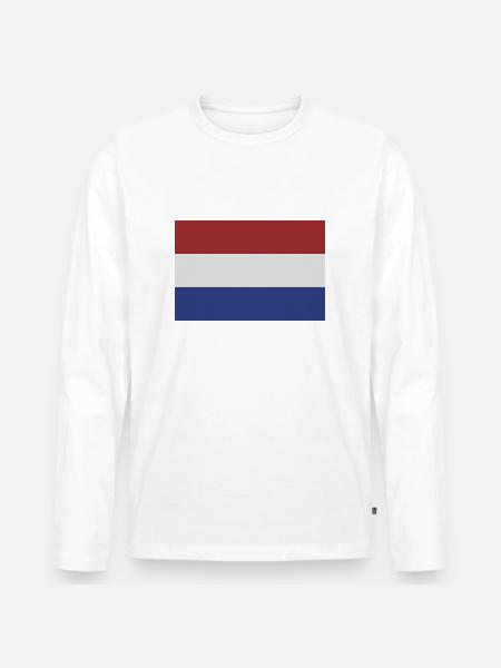 niederlande - Men's Premium Organic Long Sleeve Shirt - white