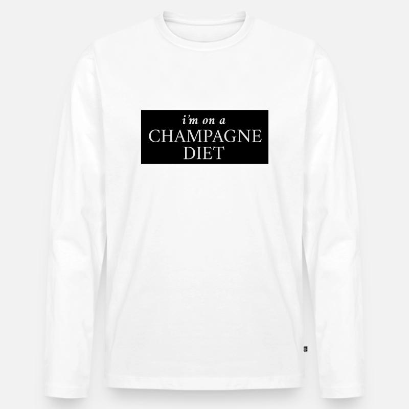 I'm on a diet - Männer Premium Bio Langarmshirt - Weiß