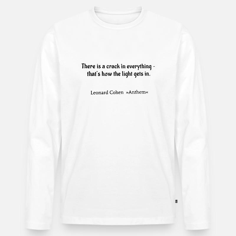 Anthem - Männer Premium Bio Langarmshirt - Weiß