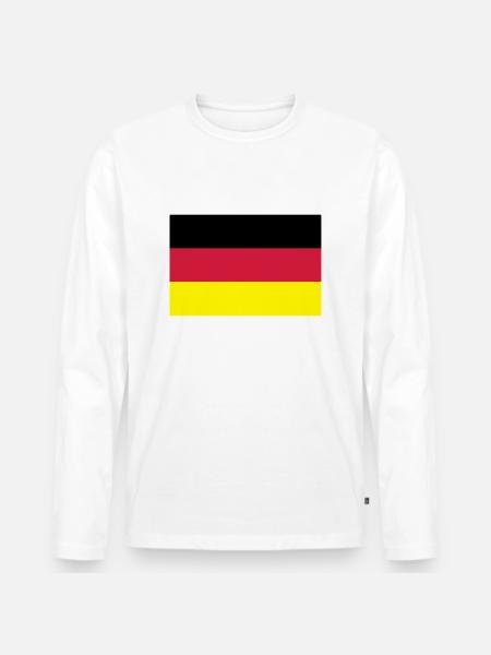 germany_flag_f3 - Men's Premium Organic Long Sleeve Shirt - white