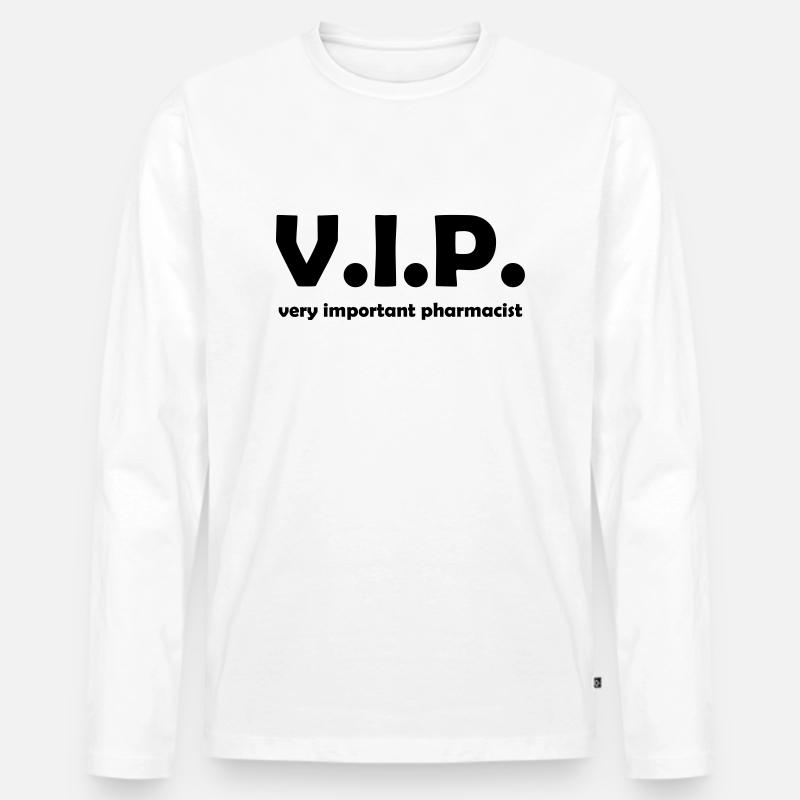 vip pharmacist - Männer Premium Bio Langarmshirt - Weiß