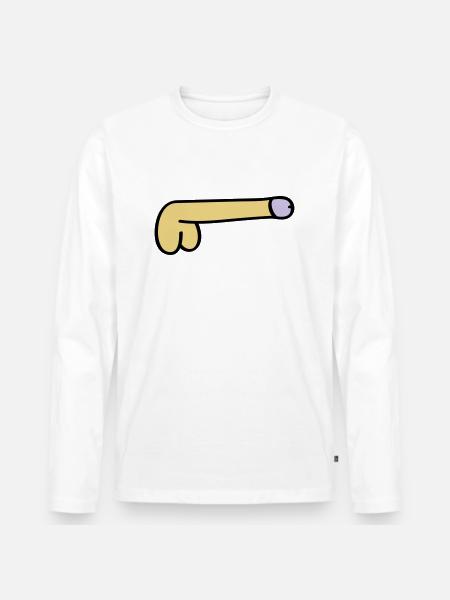 symbol dick - Men's Premium Organic Long Sleeve Shirt - white