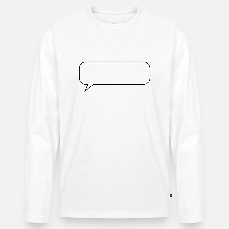 sprechblase design - Männer Premium Bio Langarmshirt - Weiß