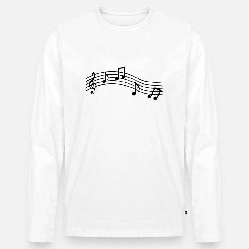 notenspiel_01 - Männer Premium Bio Langarmshirt - Weiß