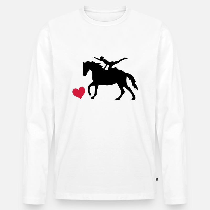 Voltigieren - Männer Premium Bio Langarmshirt - Weiß