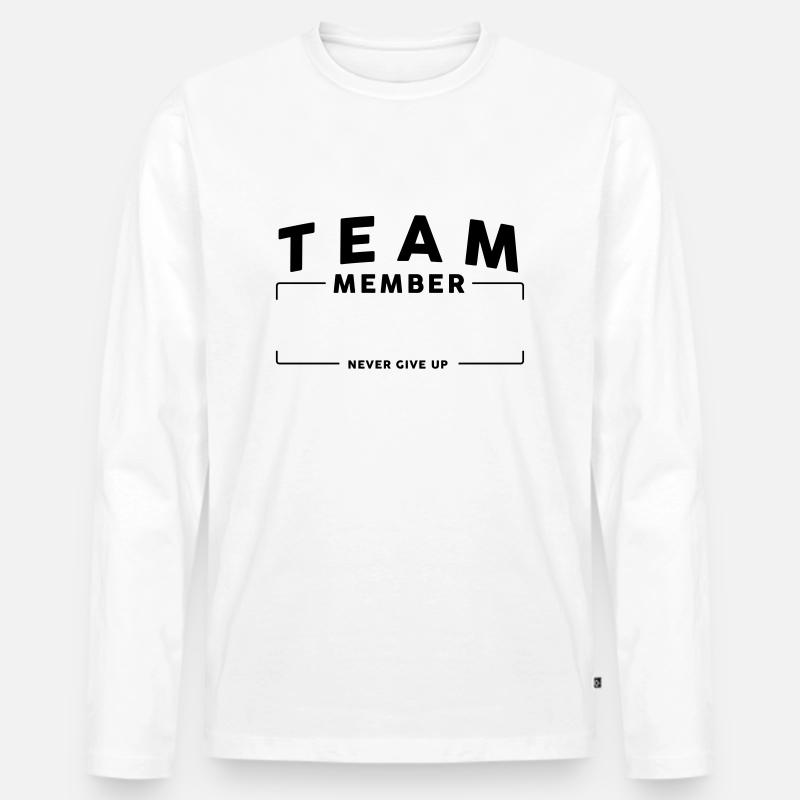 Team Team personalisierbar - Männer Premium Bio Langarmshirt - Weiß