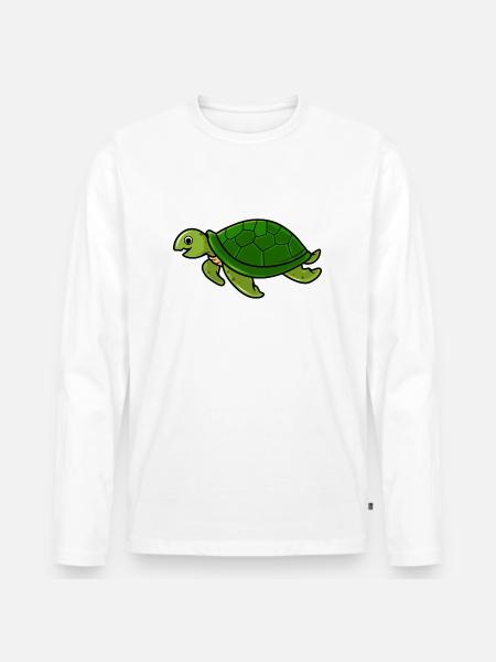 turtle - Men's Premium Organic Long Sleeve Shirt - white