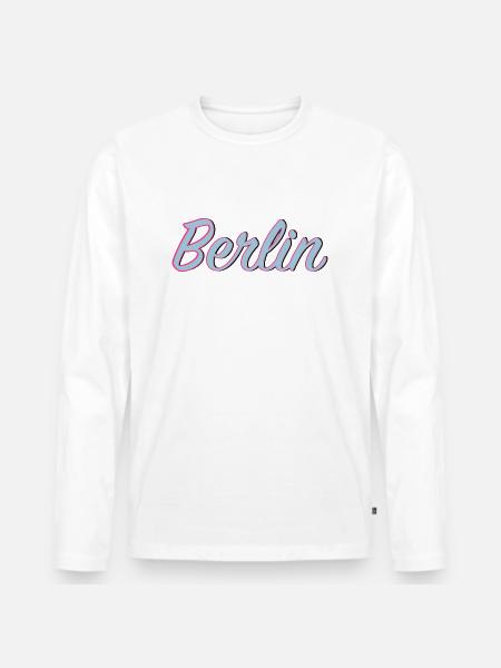 Berlin - Men's Premium Organic Long Sleeve Shirt - white