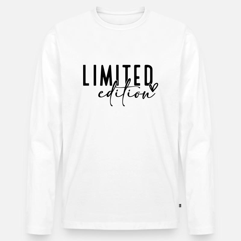 Limited Edition - Männer Premium Bio Langarmshirt - Weiß