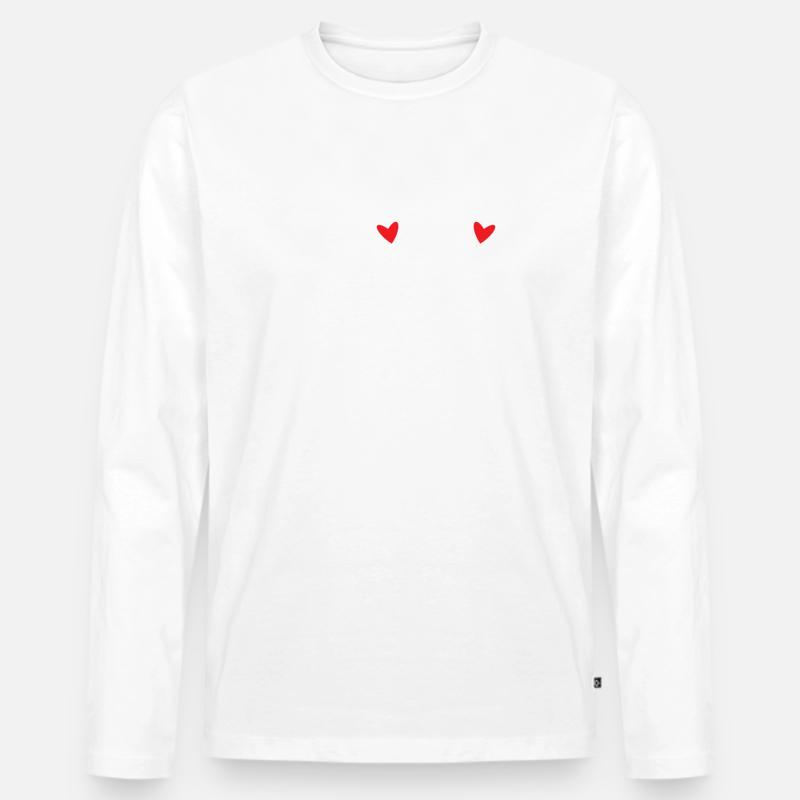 I love Beards - Männer Premium Bio Langarmshirt - Weiß